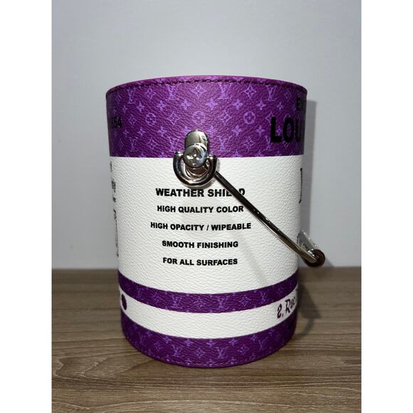 Louis Vuitton Purple LV Paint Can Monogram Top Handle Shoulder Crossbody Bag - Picture 6 of 15